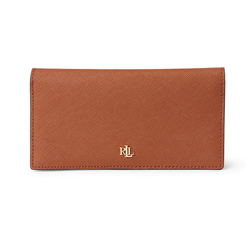 Saffiano Slim Leather Wallet, Lauren Tan