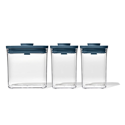 Good Grips 3pc POP Everyday Container Set, Storm Blue