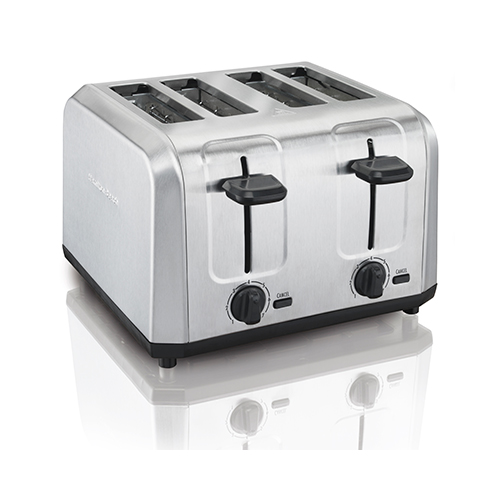 Brushed Stainless Steel 4-Slice Toaster w/ Extra Wide Slots