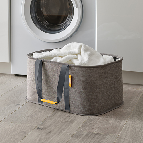 Hold-All 35L Collapsible Laundry Basket, Gray
