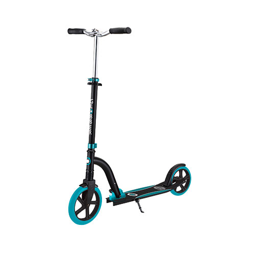 NL 230-205 Duo Big Wheel Folding Scooter - Ages 14+ Years, Black/Teal