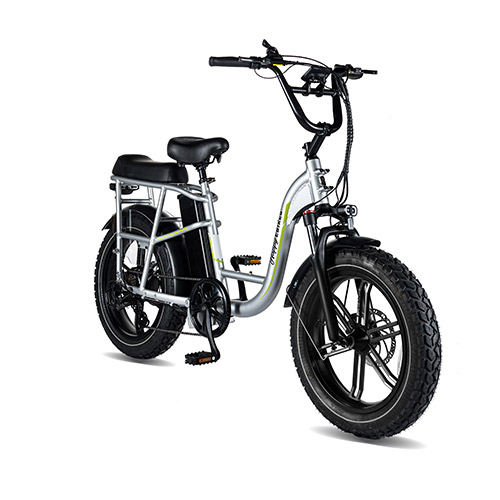 Happy Voyager Electric Bike, Silver