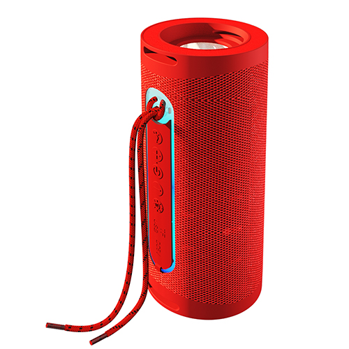 Portable Bluetooth Speaker w/ Flashlight, Red