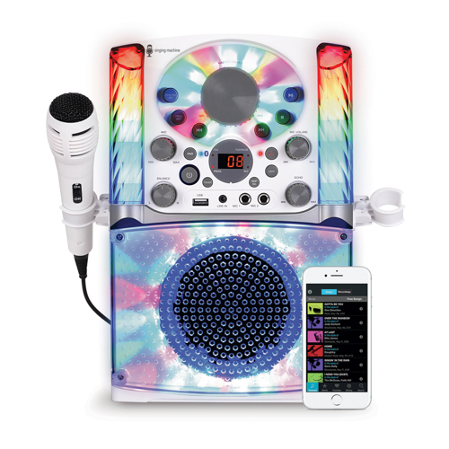 Bluetooth Karaoke System with CDG, White