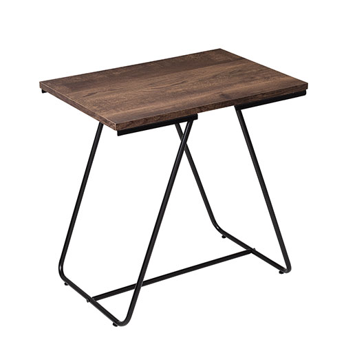 Square Side Table, Black/Wood